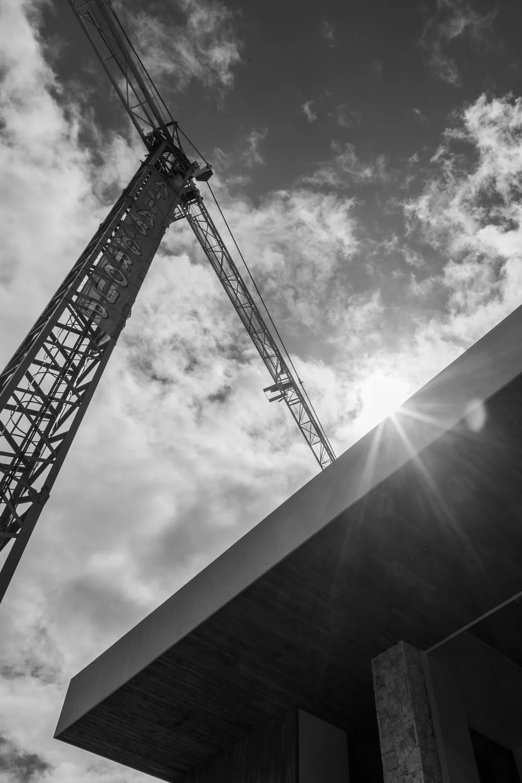 Crane and structure on site — Archidom Lab