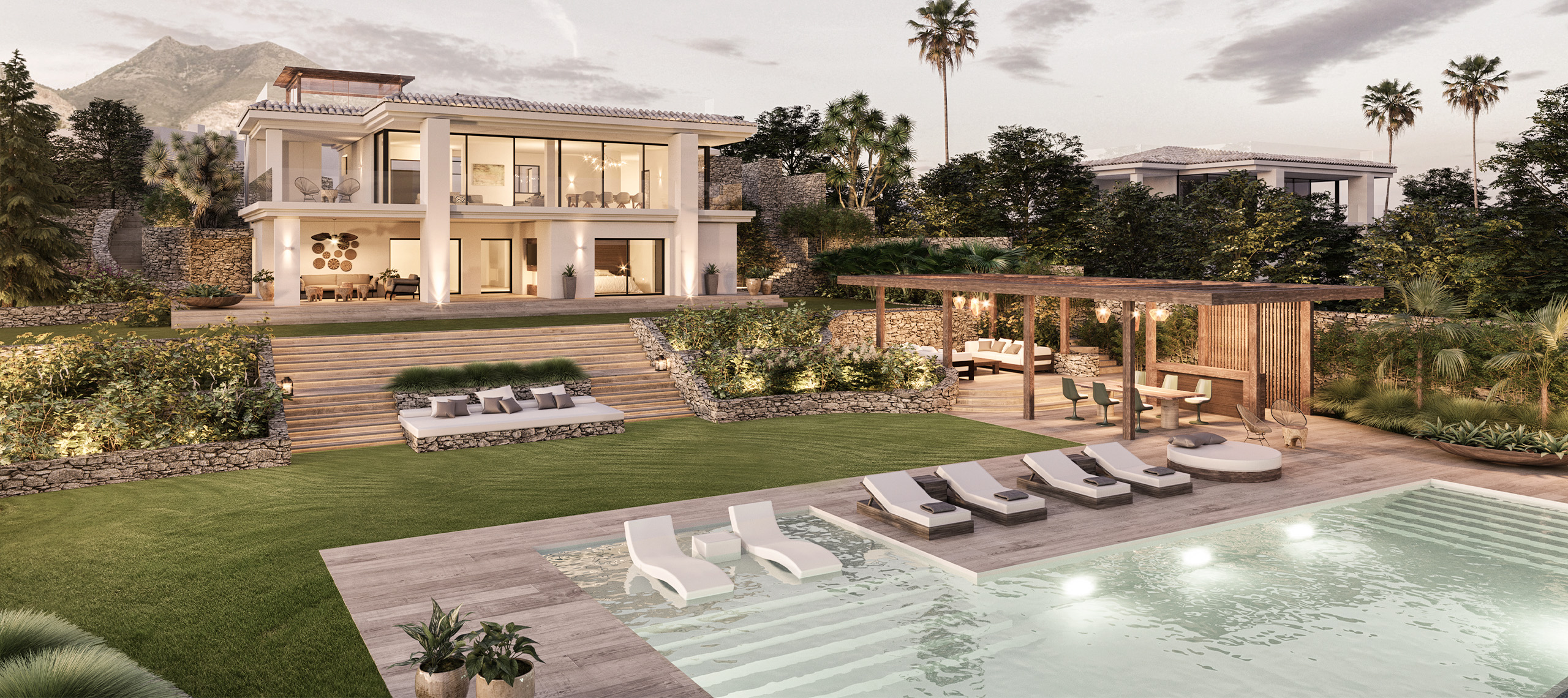 Villa N Benalmádena, villa de lujo en Benalmádena — arquitectura e interiorismo de Archidom Studio